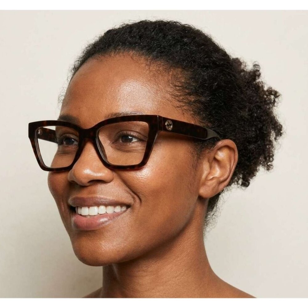 NEW GUCCI GG1715O 002 EYEGLASSES HAVANA WOMEN EYEWEAR GUCCI